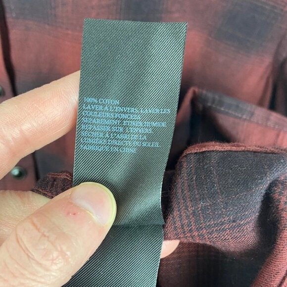 All Saints Kayla Plaid Shirt Dress Womens Size 2 Flannel Cotton Draped Burgundy - Picture 8 of 10